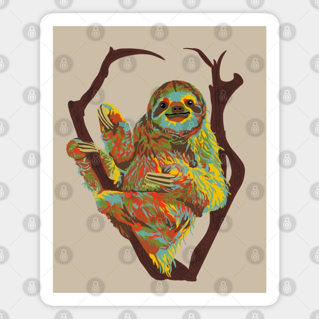 Sloth Portrait Magnet by Slightly Unhinged